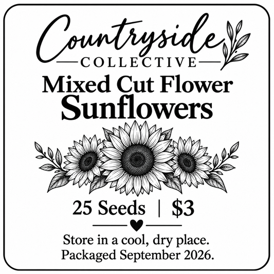 Mixed Sunflower Seeds - Cut Flower Varieties